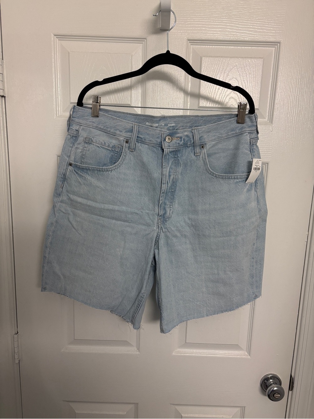Old Navy Light Blue Denim Shorts - Casual Mid-Length